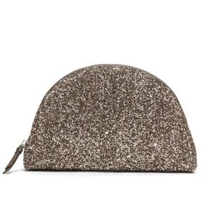 BR mini phone-charging glitter half moon pouch
